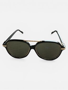 Cartier Black Frame Sunglasses with Gold Accents